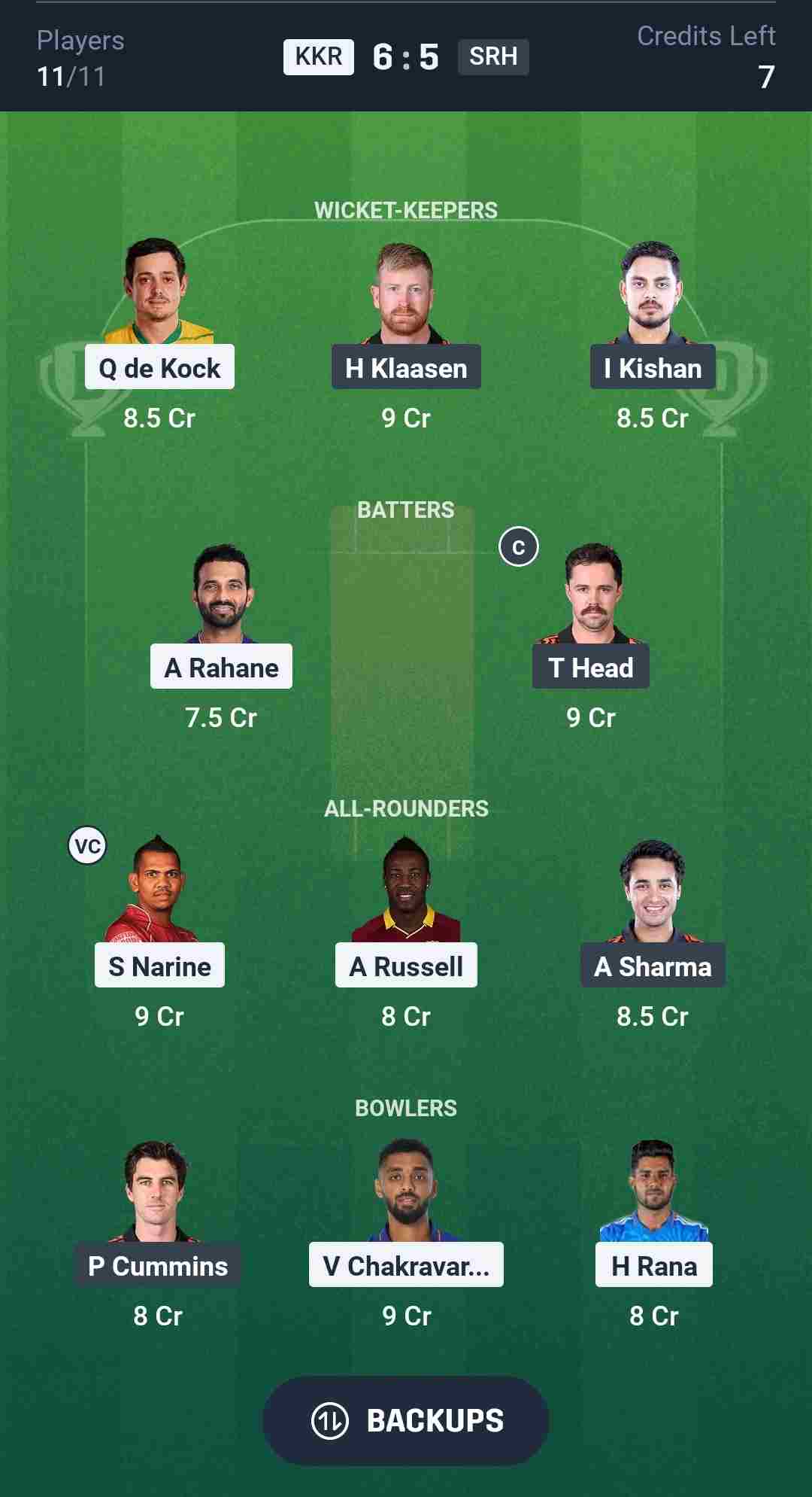 Fantasy Team Screenshot