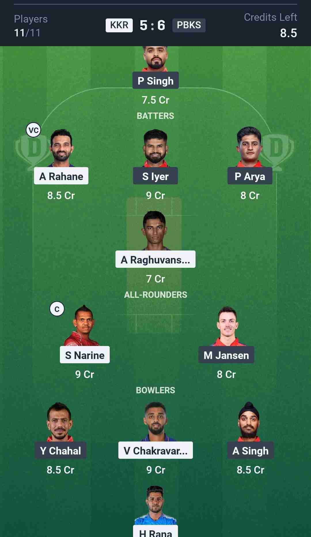 Fantasy Team Screenshot